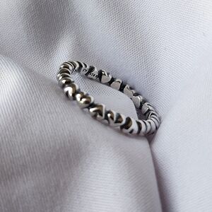 Pandora Sterling Silver Heart Band Ring